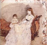 Berthe Morisot Ierma and her daughter oil painting reproduction